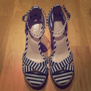 Nine West Striped wedge